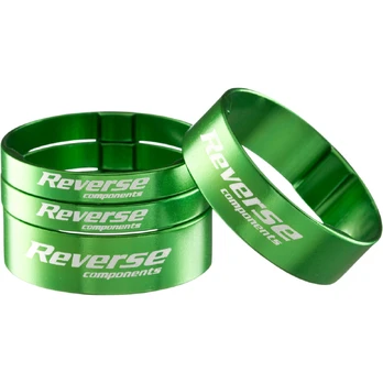 Reverse Components Ultra Light vairo aukštinimo adapteriai (Spacers) | 5/10mm | Green | 4 vnt.