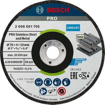 Šlifavimo diskas BOSCH GWS 12V-76, 76 x 4 x 10 mm, 2 vnt.