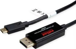 Adapteris USB Roline USB-C - DisplayPort Juodas (11.04.5958)