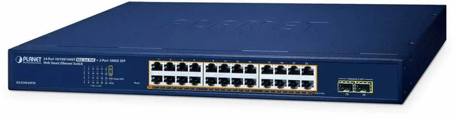 Planet Technology Corp Planet 24-Port Poe+ Web Smart Switch GS-2210-24P2S