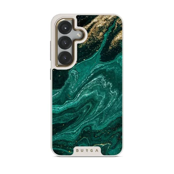 Emerald Pool - Elegant Samsung Galaxy S25 Plus Case, Elite Light (Magnetic) / Gold
