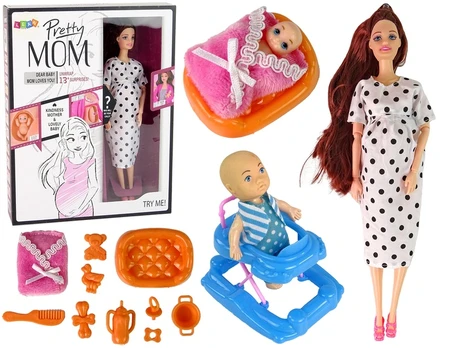 Lėlė su priedais Lean Toys Pretty Mom, 30 cm