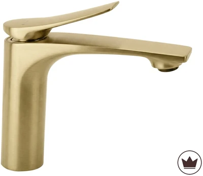 Praustuvo maišytuvas PREMIUM REA Vision Low, Brushed Gold