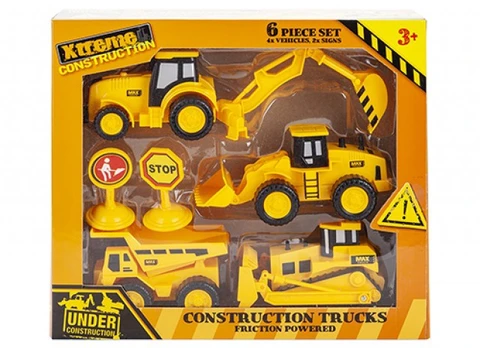 Automobilių rinkinys Xtreme Construction, geltona