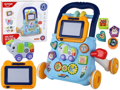 Lean Cars Mėlyna Interactive Push Walker Walker With Educational Board