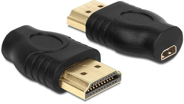 ADAPTER HDMI(F)->HDMI MICRO(F) BECZKA JUODA DELOCK