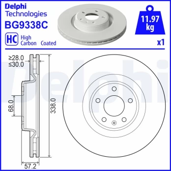 DELPHI BG9338C Brake Disc