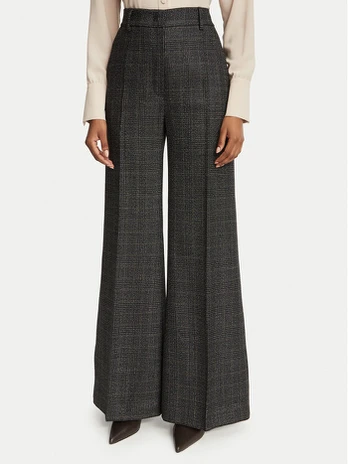 Weekend Max Mara Medžiaginės kelnės Pacca 2625136062 Pilka Regular Fit
