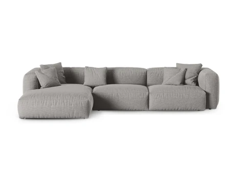 Modular Left Corner Sofa, "Martina", 3 Seats, 370x176x75, Light Grey