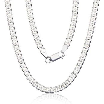 Sidabrinė grandinėlė Curb 4 mm