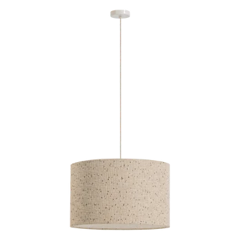 LOFT HANGING LAMP METAL/BOUCLE NATURAL BLACK DOTS