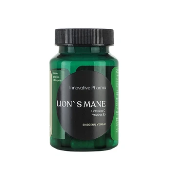 LION'S MANE + vitaminas C, vitaminas B5, 30 kaps.