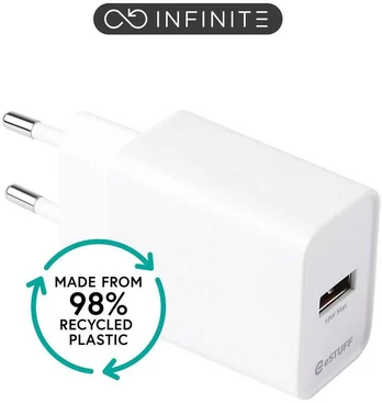 eSTUFF INFINITE (GRS) USB-A Charger EU 18W Qualcom Quick Charge.