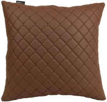Automobilio pagalvė EVAtech ECO 40x40 cm - ruda / rudos siūlės