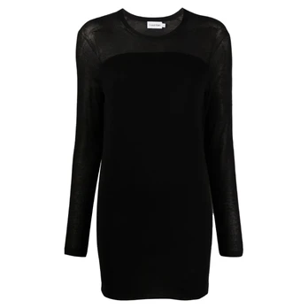 Midi suknelė moterims, Juoda, Sweater dresses