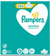Drėgnos servetėlės Pampers Sensitive, 1200 vnt. kaina