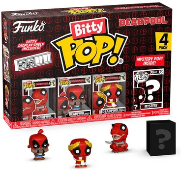 Funko Blister 4 figures Bitty POP Marvel Deadpool Dinopool