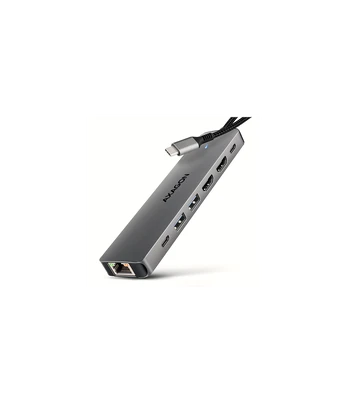 AXAGON USB-C 5Gbps DUAL 4K DISPLAY 7in1 Hub | HMC-7HX2