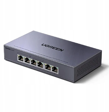 Šakotuvas „Switch Ugreen“ 6 prievadų Ethernet komutatorius su PoE – pilkas 1 Gb/s