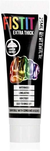 Shots Fist It Extra Thick Lubricant - Rainbow - 0.8 fl oz / 25 ml