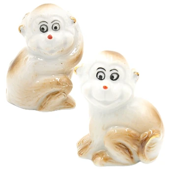 Porceliano statulėlė "Beždžionė", 4,5 cm : Skaičius - 1