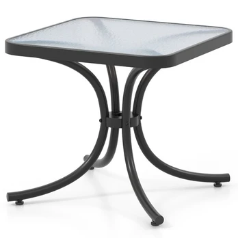 Stalas Costway, 50x50 cm, juodas