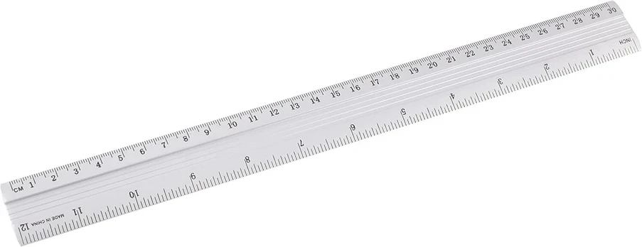 Aliuminio liniuotė 30cm, sidabrinė