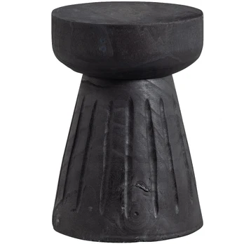 Taburetė Borre, Ø28 cm, 40 cm, medis, juoda
