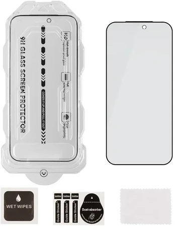 OBAL:ME Privacy 5D Glass Screen Protector with Applicator for Apple iPhone 17 Pro Max Juodas