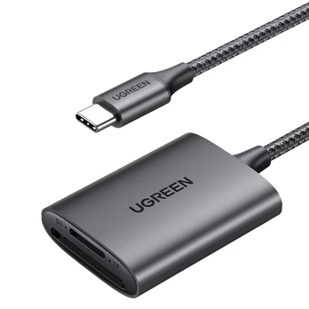 USB-C kortelių skaitytuvas, UGREEN CM401 (pilka)