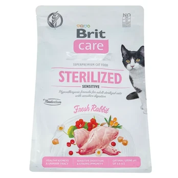 Sausas pašaras katėms BRIT CARE CAT GF STERILIZED SENSITIVE, 2 kg