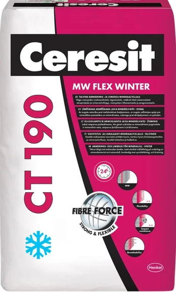 Mišinys klijavimo-armavimo vatai CT190 Winter 25kg