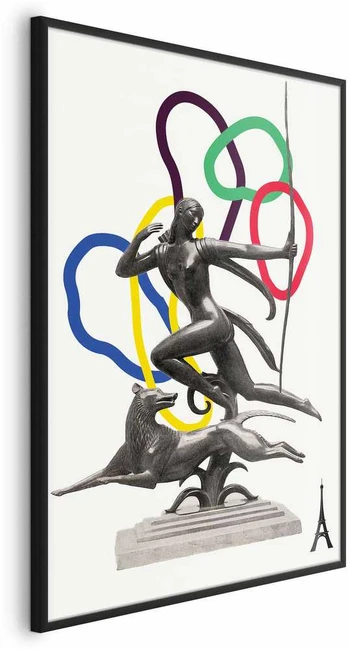 Artgeist Plakatas - Collage Graphic - Woman Shooting a Bow
