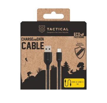 Tactical Stitch Thread Cable USB-A USB-C 1m Juodas