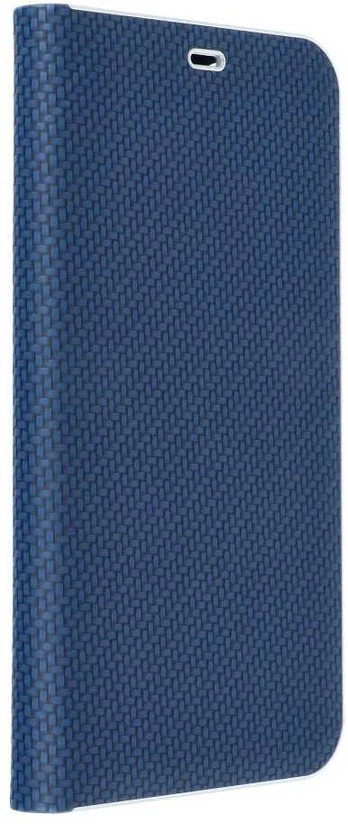 Dėklas Oem LUNA Book Carbon for IPHONE 14 mėlynas