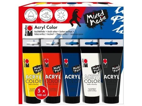 Akrilinių dažų rinkinys Marabu 5x100ml