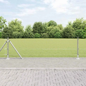 Aptvėrimo stulpų rinkinys 2 vnt. Cinkuotas plienas 25 x 0.5 m