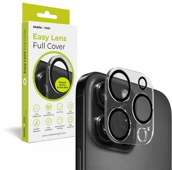 Dėklas Mobile Origin Easy Lens full cover, clear - iPhone 15 Pro / 15 Pro Max