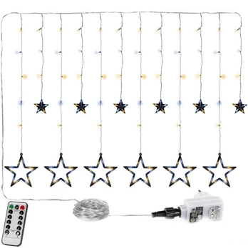 LED lempučių užuolaida, 2 m, šilta balta / šalta balta