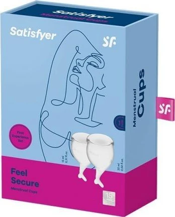 Satisfyer Feel Secure Menstrual Cup - Flexible Medical-Grade Silicone, Size M