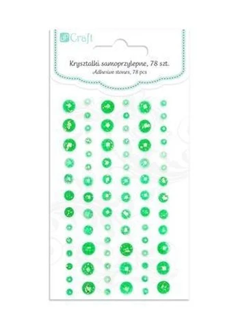 Dekor.lipnūs kristalai 78vnt.žalsvi