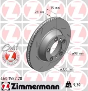 Stabdžių diskas ZIMMERMANN 460.1582.20 kaina