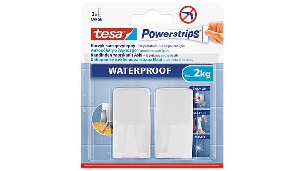 Drabužių kabliukas Tesa 59701, 2 vnt., balta