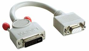 DVI adapteris LINDY 41222 Pilka Balta