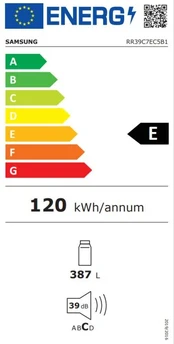 Šaldytuvas Samsung RR39C7EC5B1 kaina