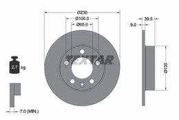 TEXTAR 92082503 Brake Disc
