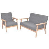 Sofa Sofos komp., 2vnt., audinys, šviesiai pilkas kaina