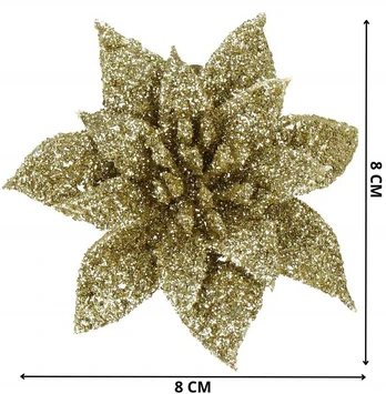 Kalėdinė puošmena Springos poinsetija 8x8 cm