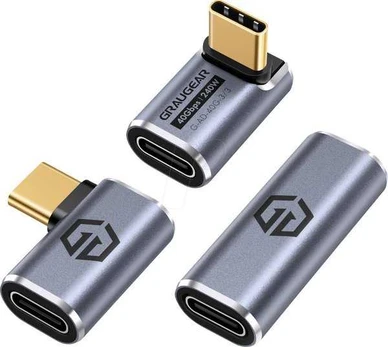 Adapteris USB Graugear USB-C - USB-C Sidabrinė (G-AD-40G-3)