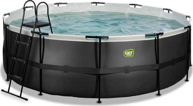 EXIT Juodas Leather pool ø427x122cm with sand filter pump - juodas